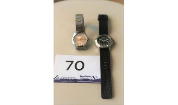 2 div horloges CASIO MTP 1381 en MTD 1001, werking niet gekend, met gebruikssporen